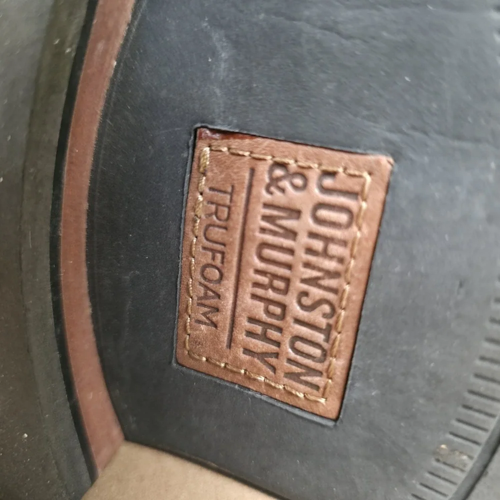 JOHNSTON&MURPHY (Sz 9.5 M) Black 202827 CAMBRIDGE MENS SHOES LEATHER LACE UP